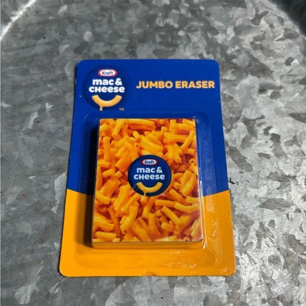 New Kraft Mac & Cheese Jumbo Eraser - Blue & Yellow